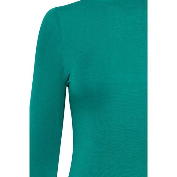 NWT ICHI PHILUCA Emerald Green Basic Longsleeve - Picture 3 of 8